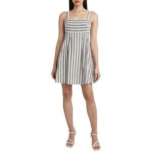 BCBGeneration Striped Sleeveless Flowy Mini Dress Tie Back Women's Size M Multi